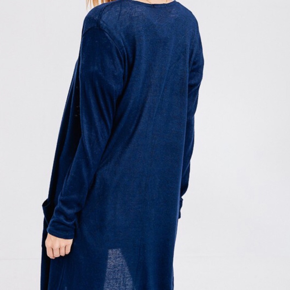 Open Front Long Line Cardigan - Picture 5 of 5